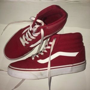 red high top vans size 7.5
